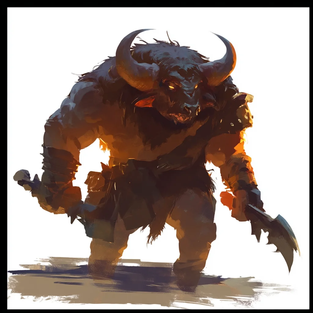 Minotaure Destructeur - Monstre Standard Daggerheart SRD Tier 2 | Bestiaire JDR